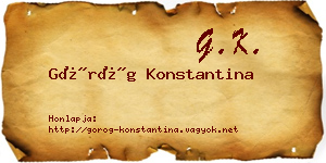 Görög Konstantina névjegykártya